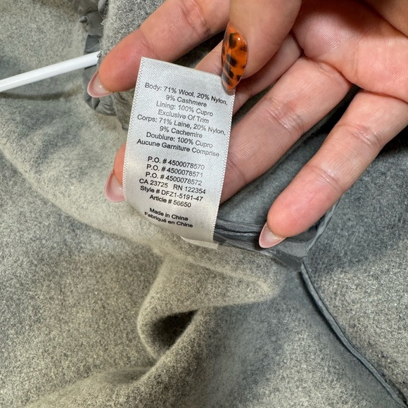 Babaton Gray Trench Coat with Notched Lapels Size Small - Picture 9 of 12